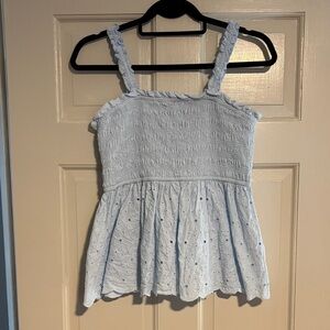 Altar'd State Sky Blue Smocked Top